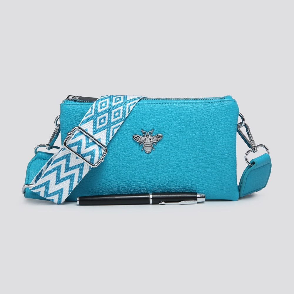 Lotus Bag with Patterned Strap