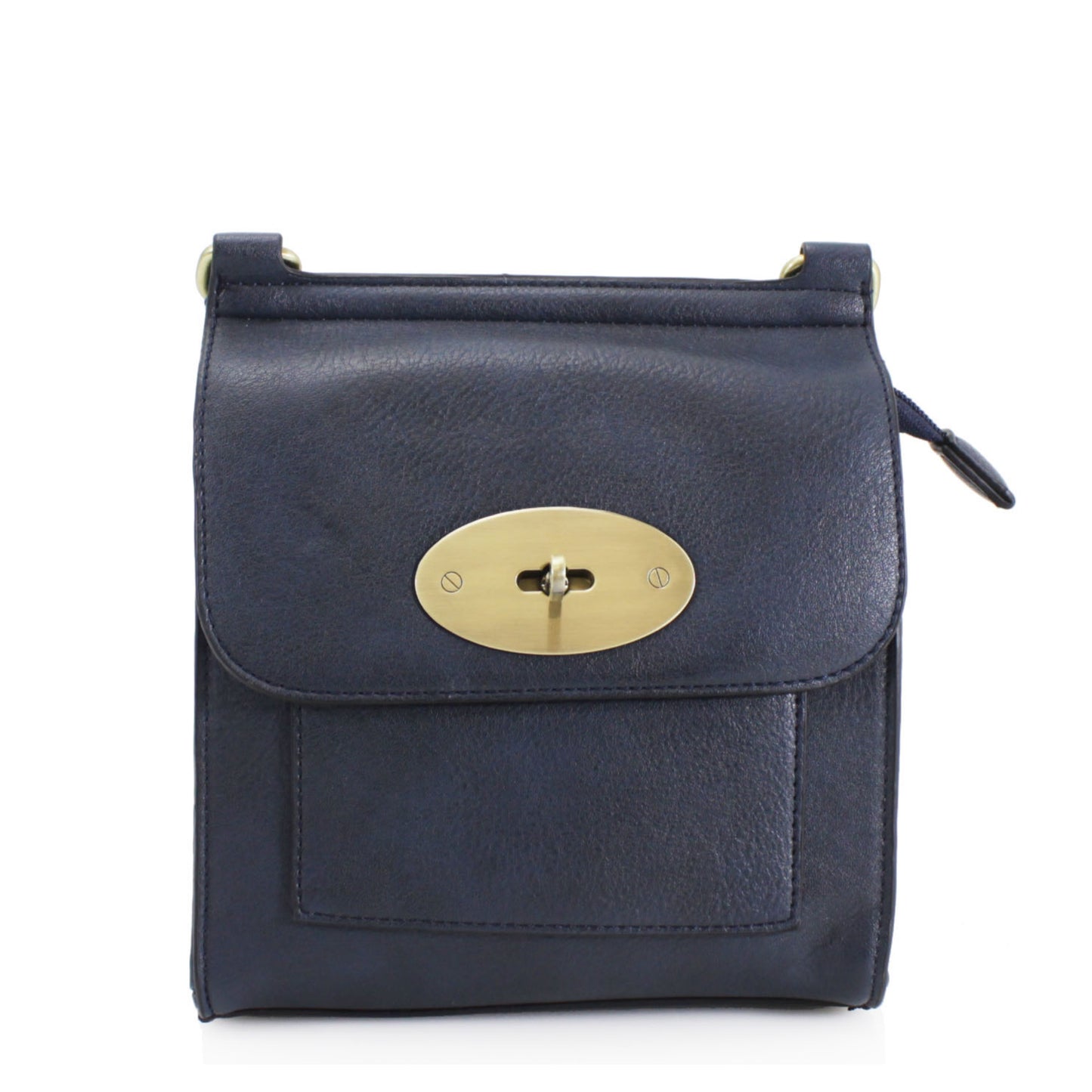 Twist Lock Messenger Crossbody Bag