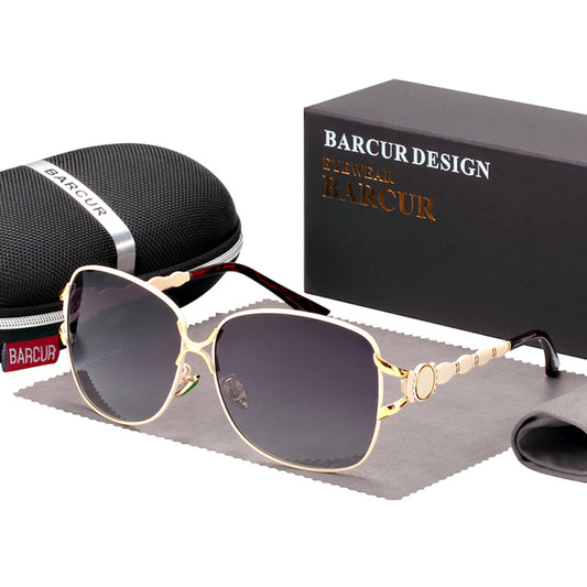 Barcur White Metal Framed Sunglasses