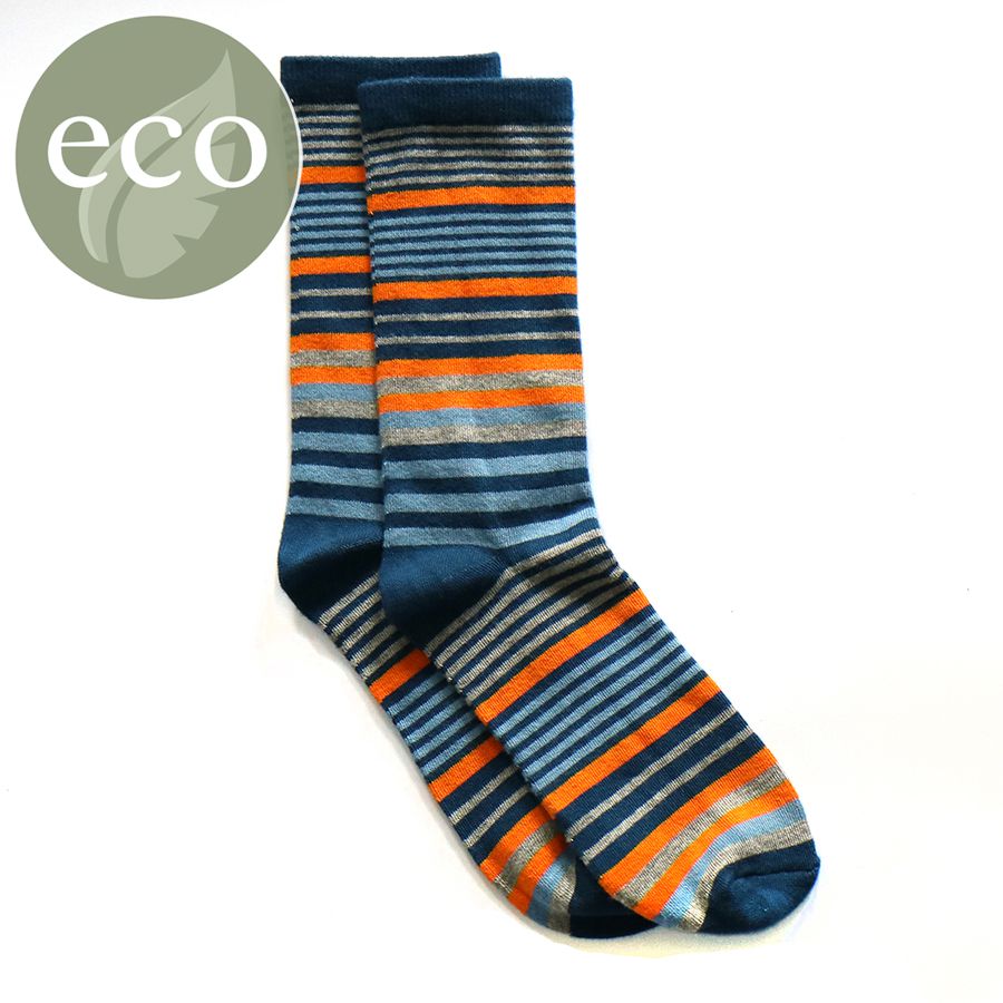 Striped men's bamboo socks