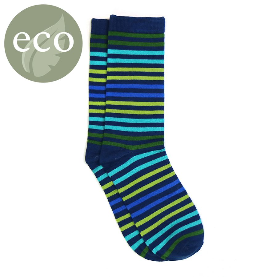 Striped men's bamboo socks