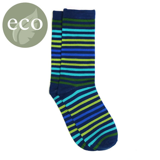 Striped men's bamboo socks