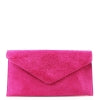 Suede Clutch Bag